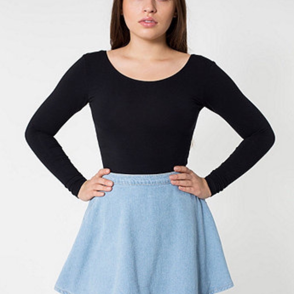 American Apparel Circle Skirt Medium Light Wash